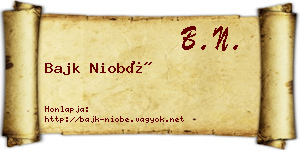 Bajk Niobé névjegykártya